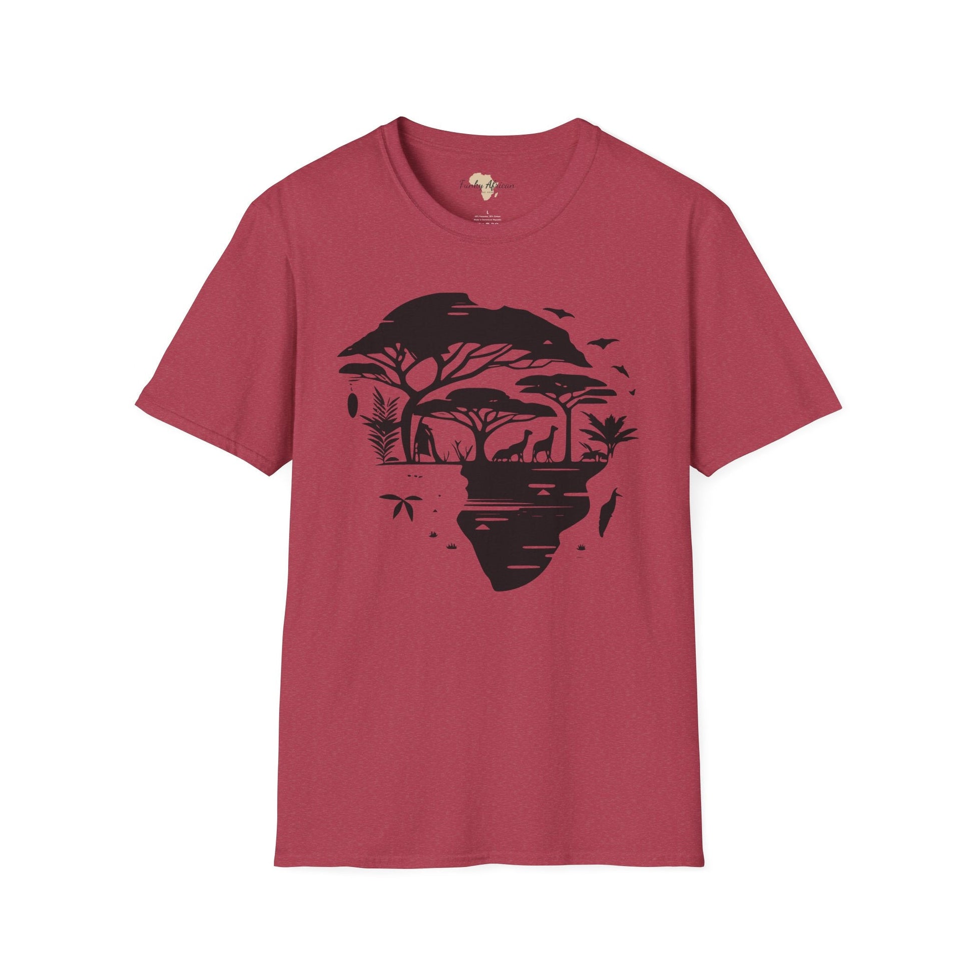 African map graffiti unisex softstyle tee Funky African