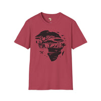 African map graffiti unisex softstyle tee Funky African