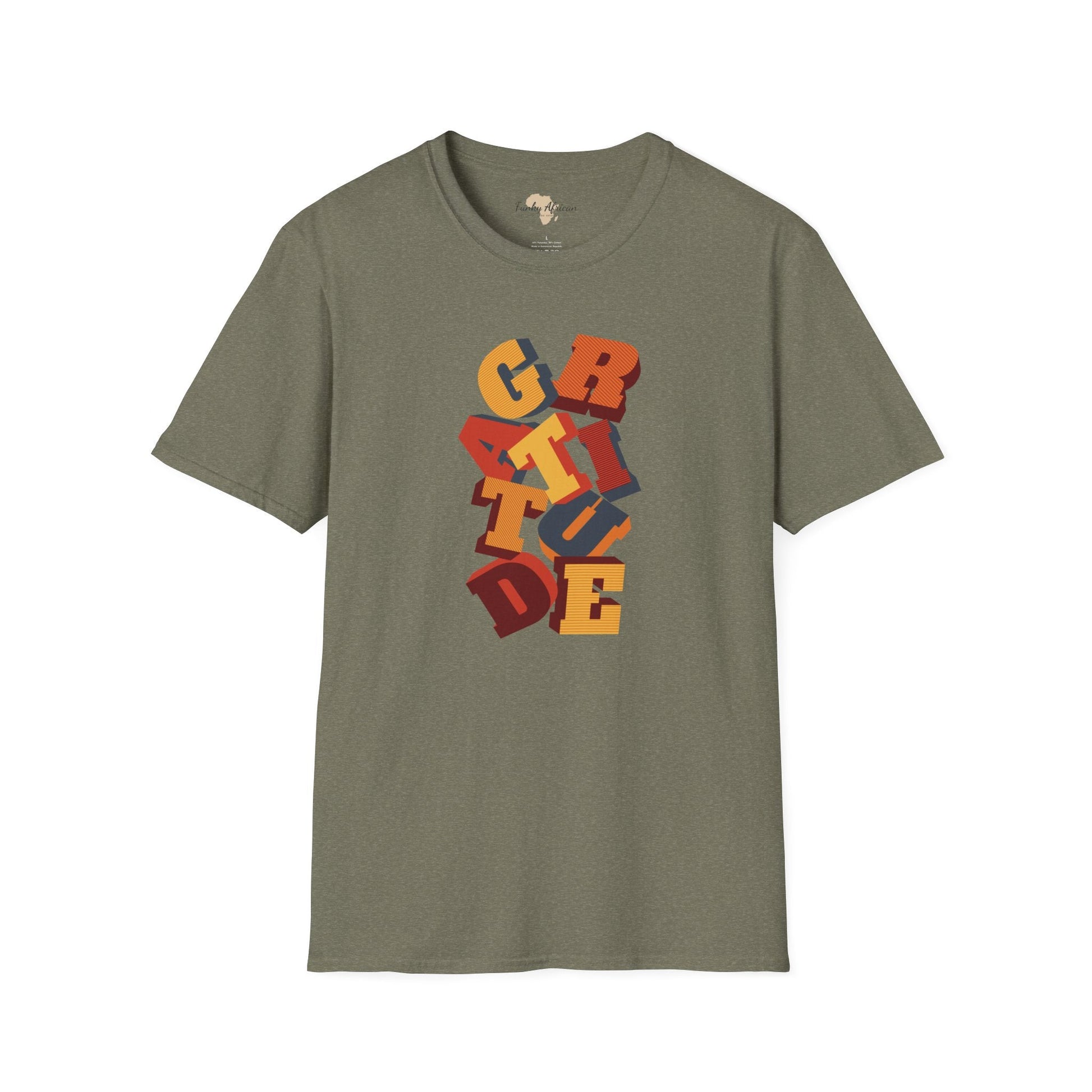 Gratitude unisex softstyle tee Funky African