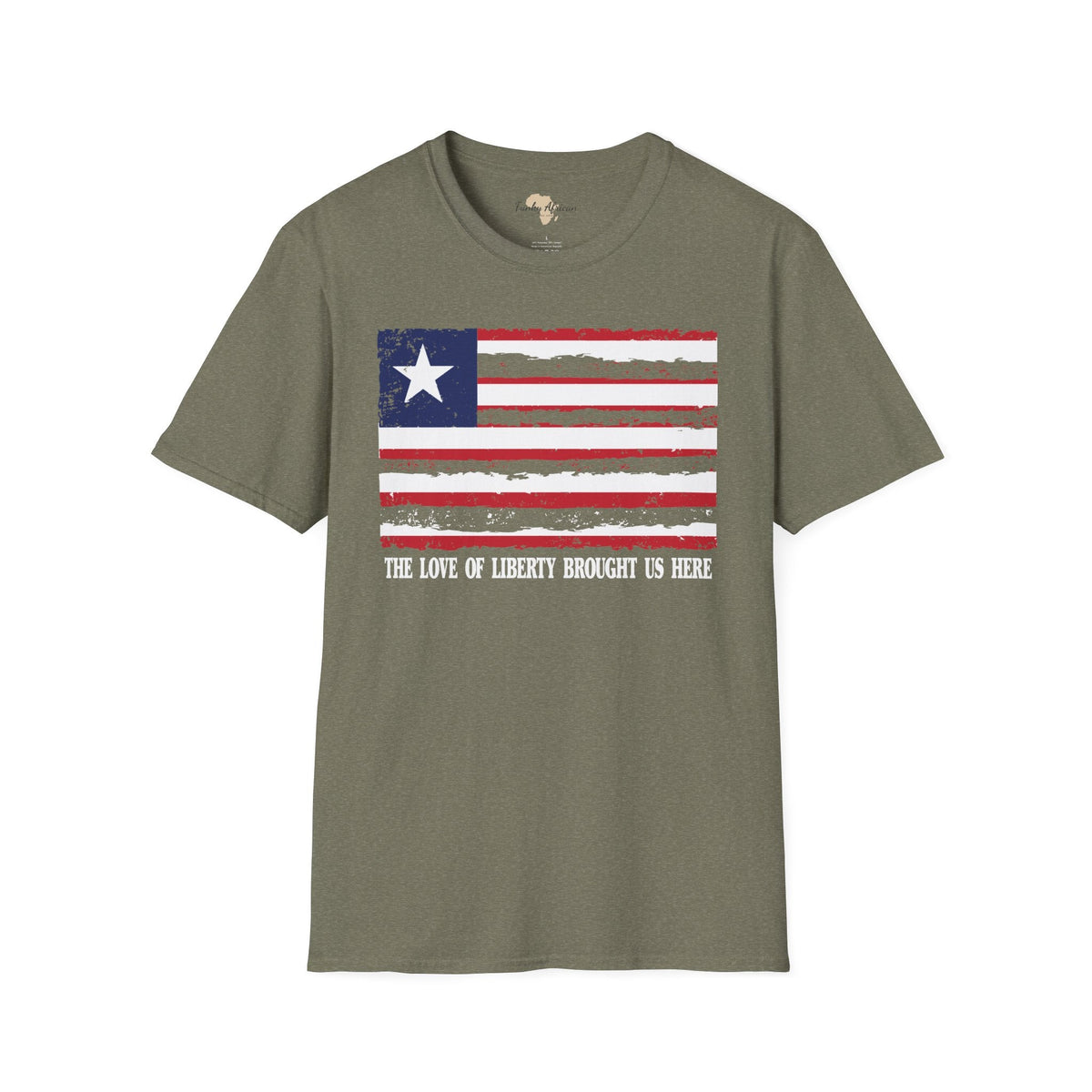 Liberia strip unisex softstyle tee Funky African