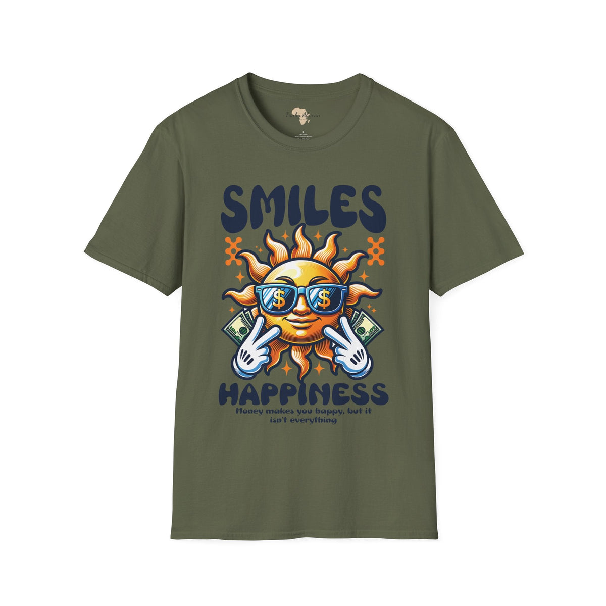 Smiles and happiness unisex softstyle tee Funky African