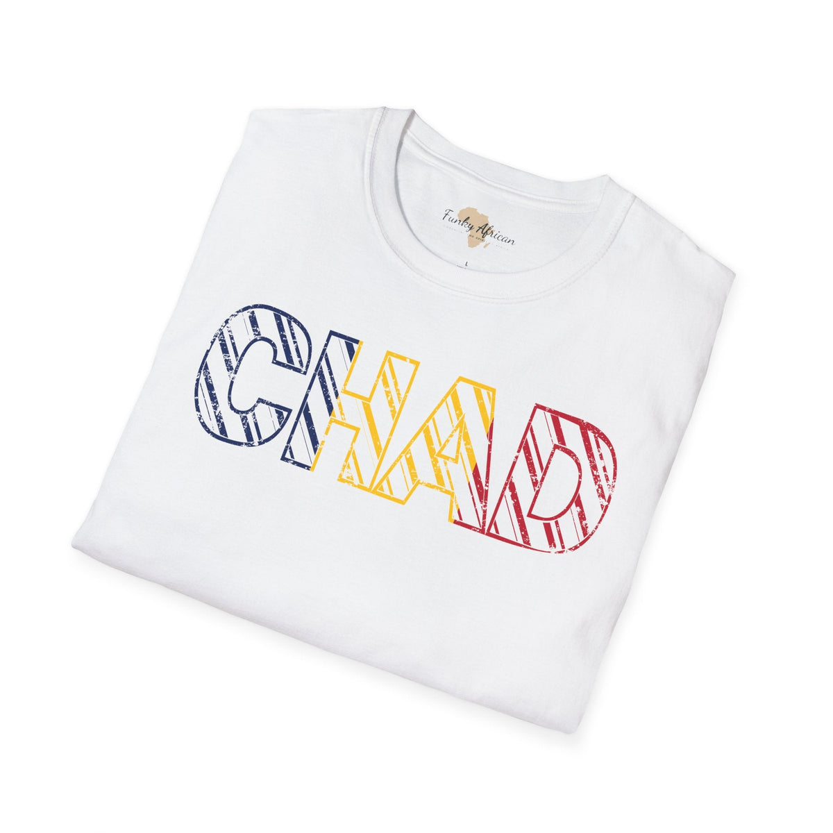 Chad text unisex softstyle tee Funky African