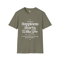 Happiness starts from within unisex softstyle tee Funky African