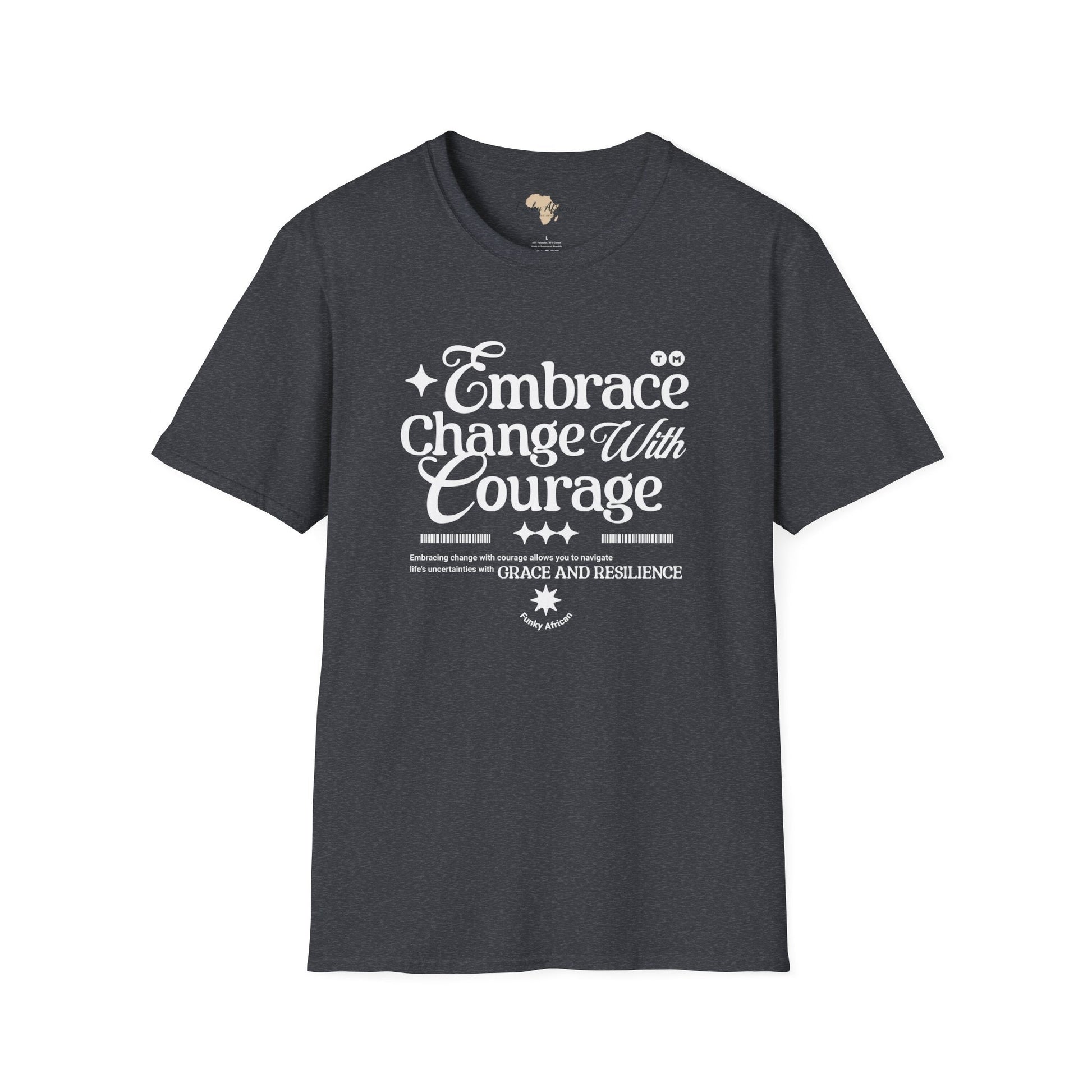 Embrace change unisex softstyle tee Funky African