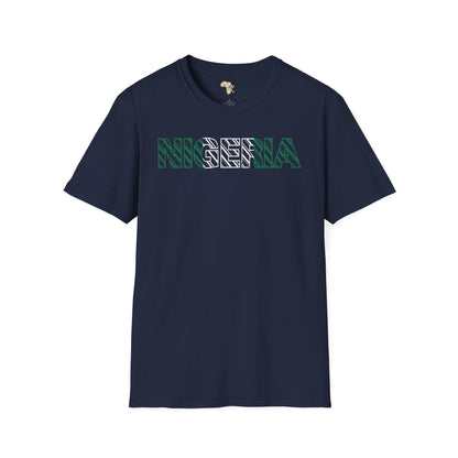 Nigeria text unisex softstyle tee