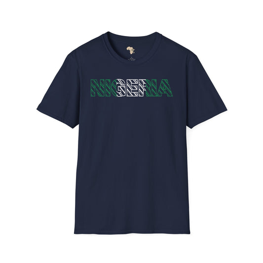 Nigeria text unisex softstyle tee Funky African