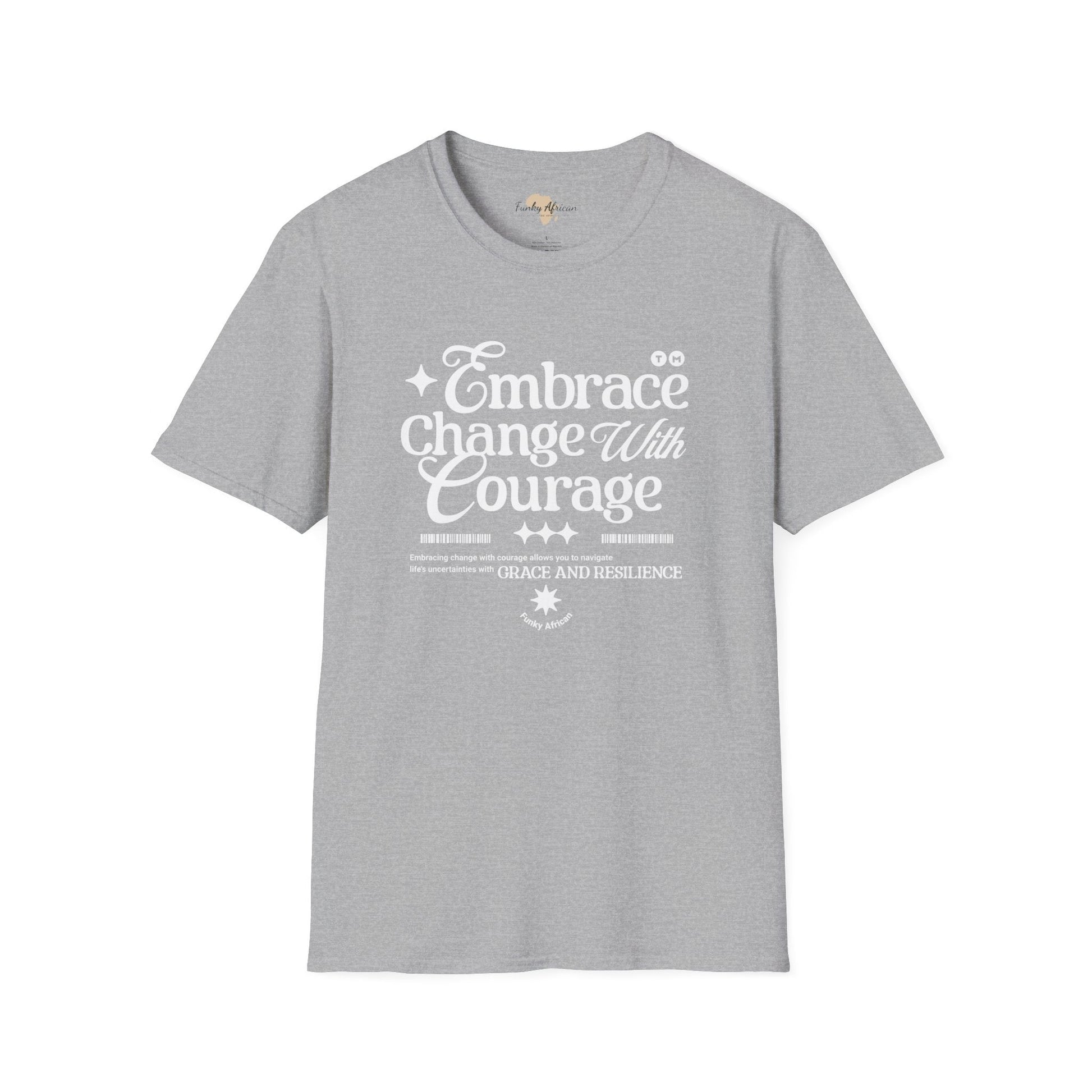 Embrace change unisex softstyle tee Funky African