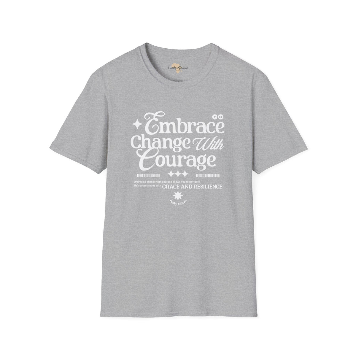 Embrace change unisex softstyle tee Funky African