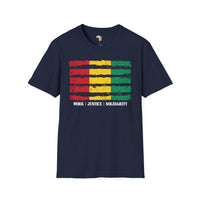 Guinean strip unisex softstyle tee Funky African