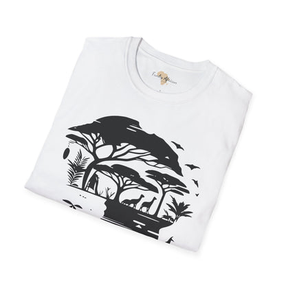 African map graffiti unisex softstyle tee