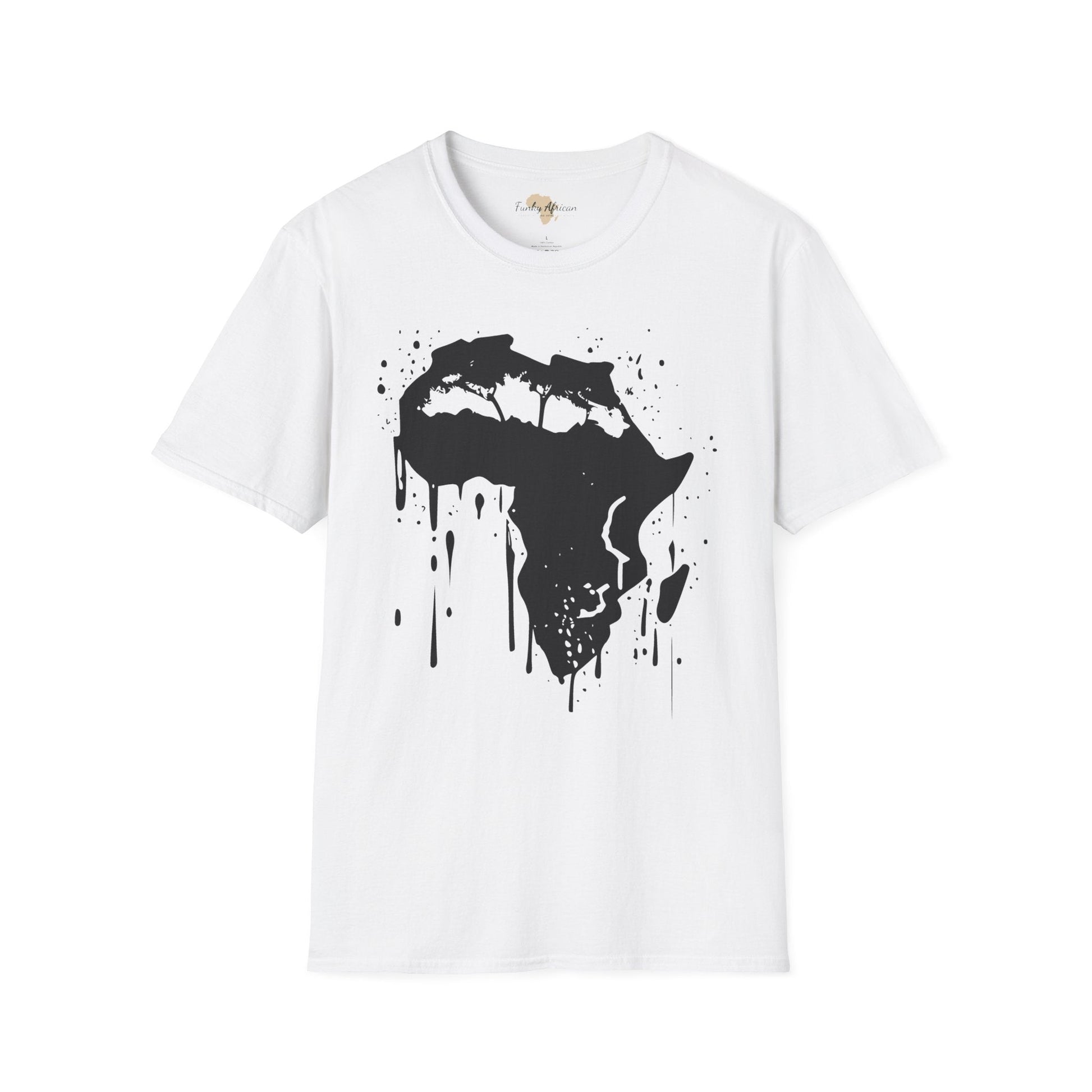 African map graffiti unisex softstyle tee Funky African