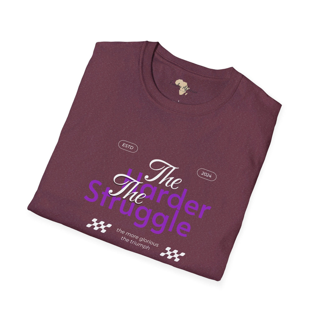 The harder the struggle unisex softstyle tee Funky African