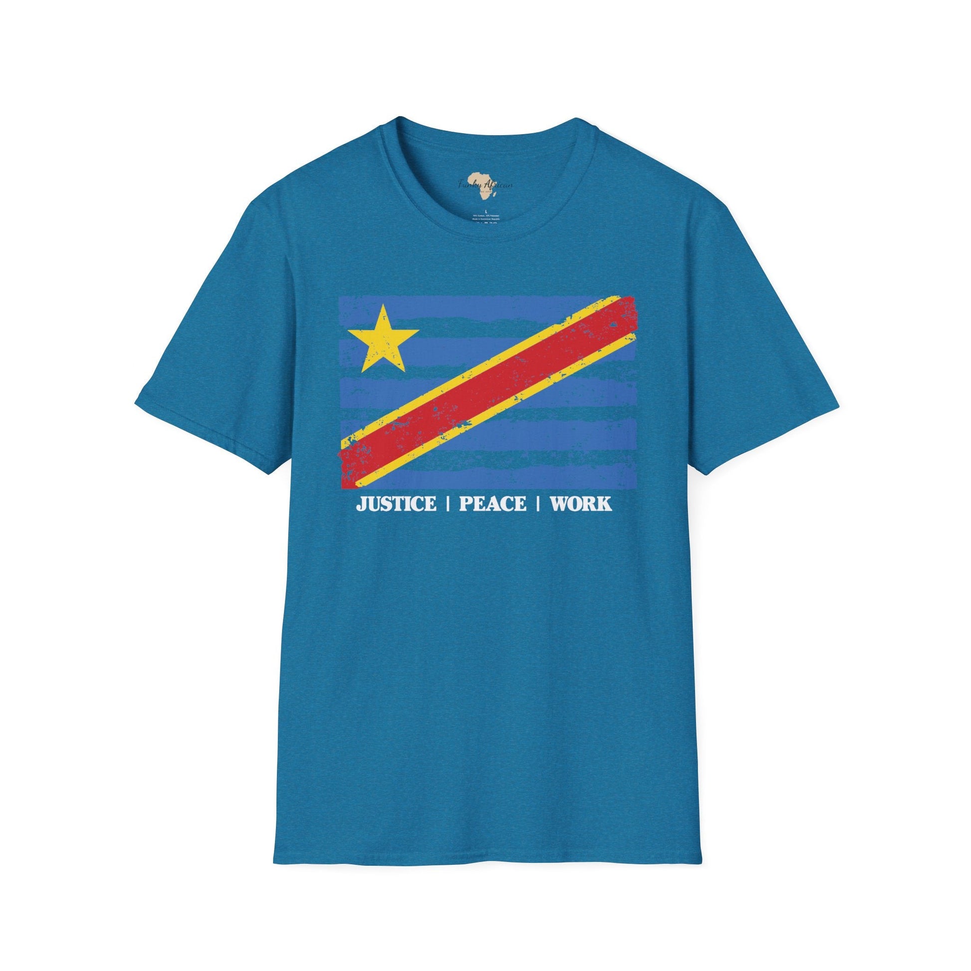 DR Congo strip unisex softstyle tee Funky African