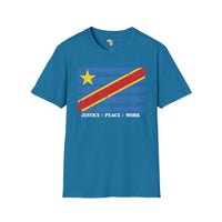 DR Congo strip unisex softstyle tee Funky African