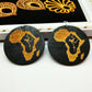 African black queen round earrings Funky African