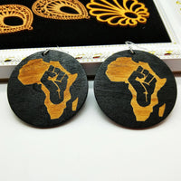 African black queen round earrings Funky African