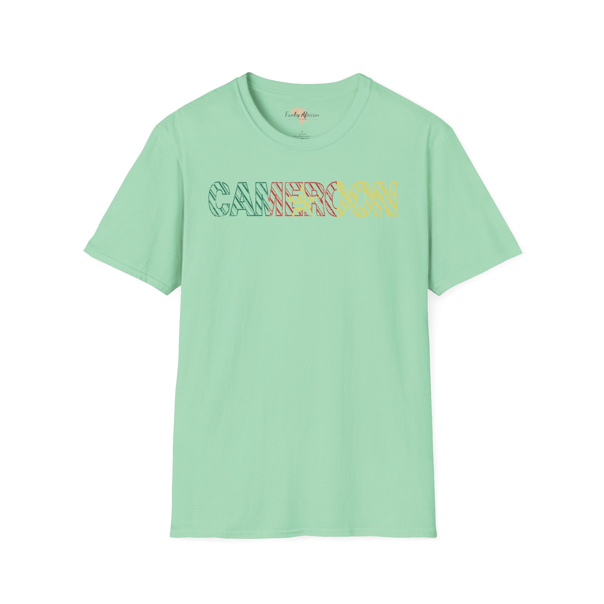 Cameroon text unisex softstyle tee Funky African