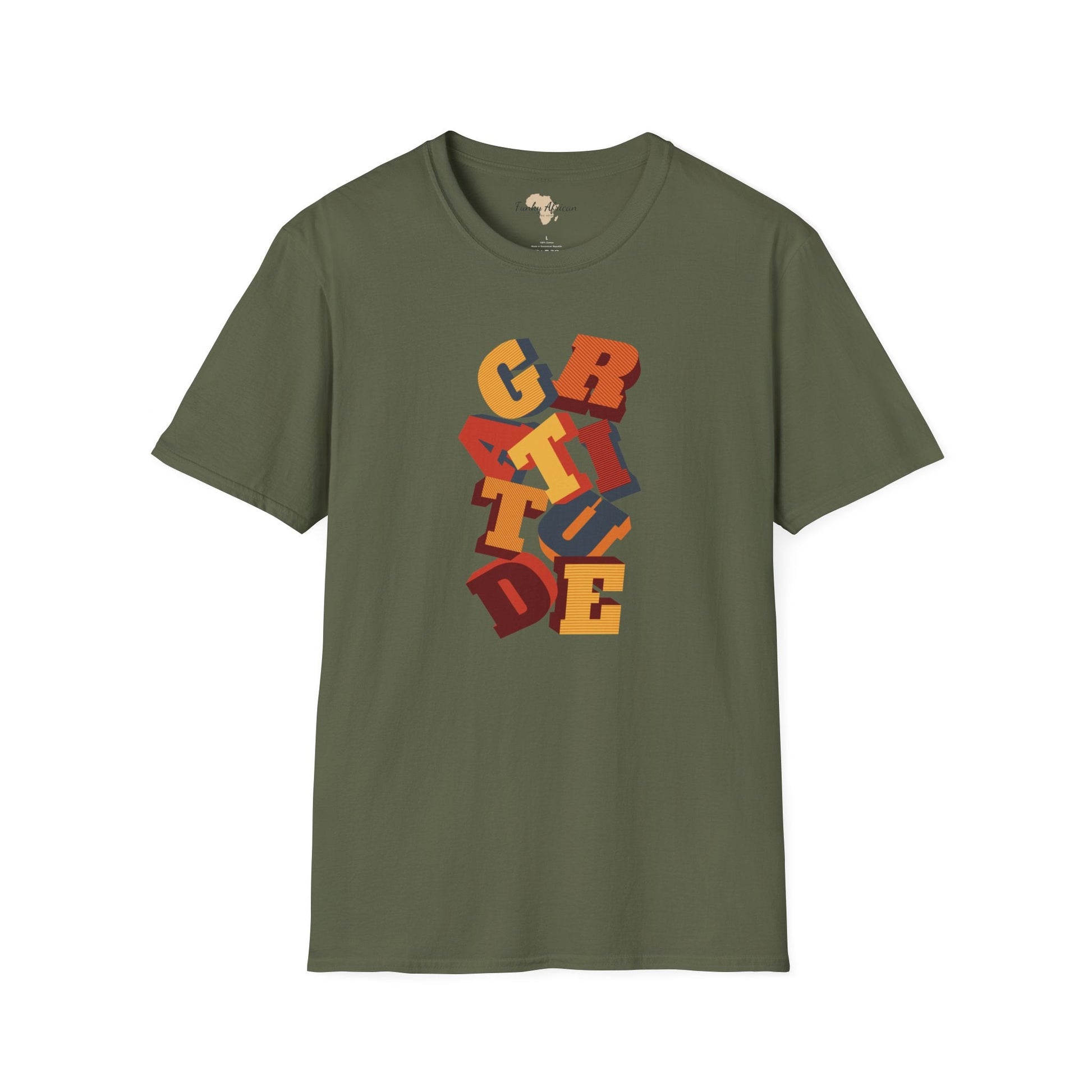 Gratitude unisex softstyle tee Funky African