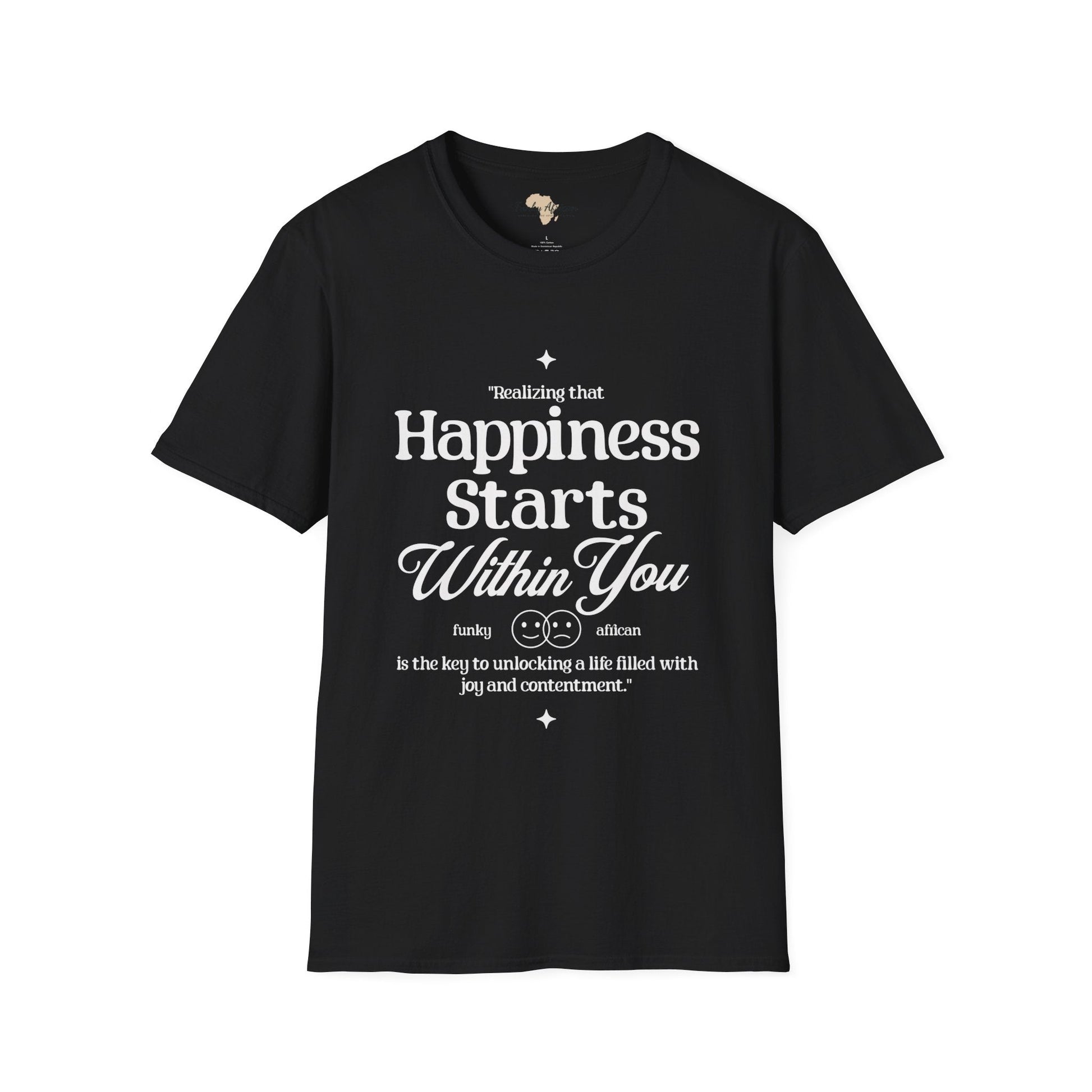 Happiness starts from within unisex softstyle tee Funky African