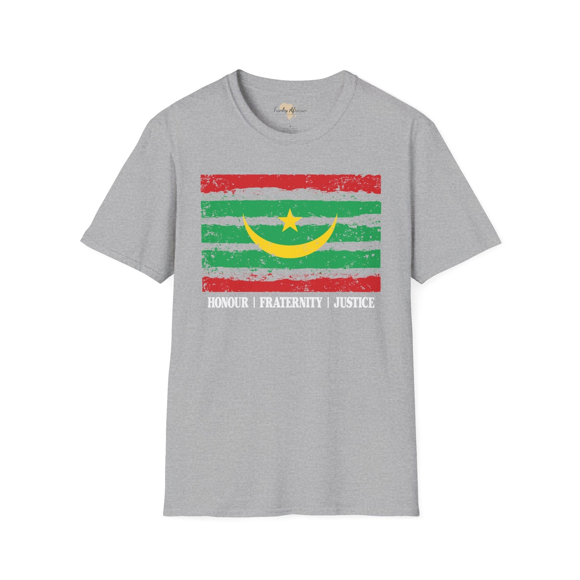 Mauritania strip unisex softstyle tee Funky African