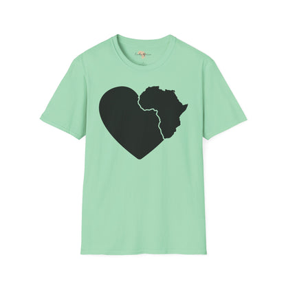 Love, Africa graffiti unisex softstyle tee