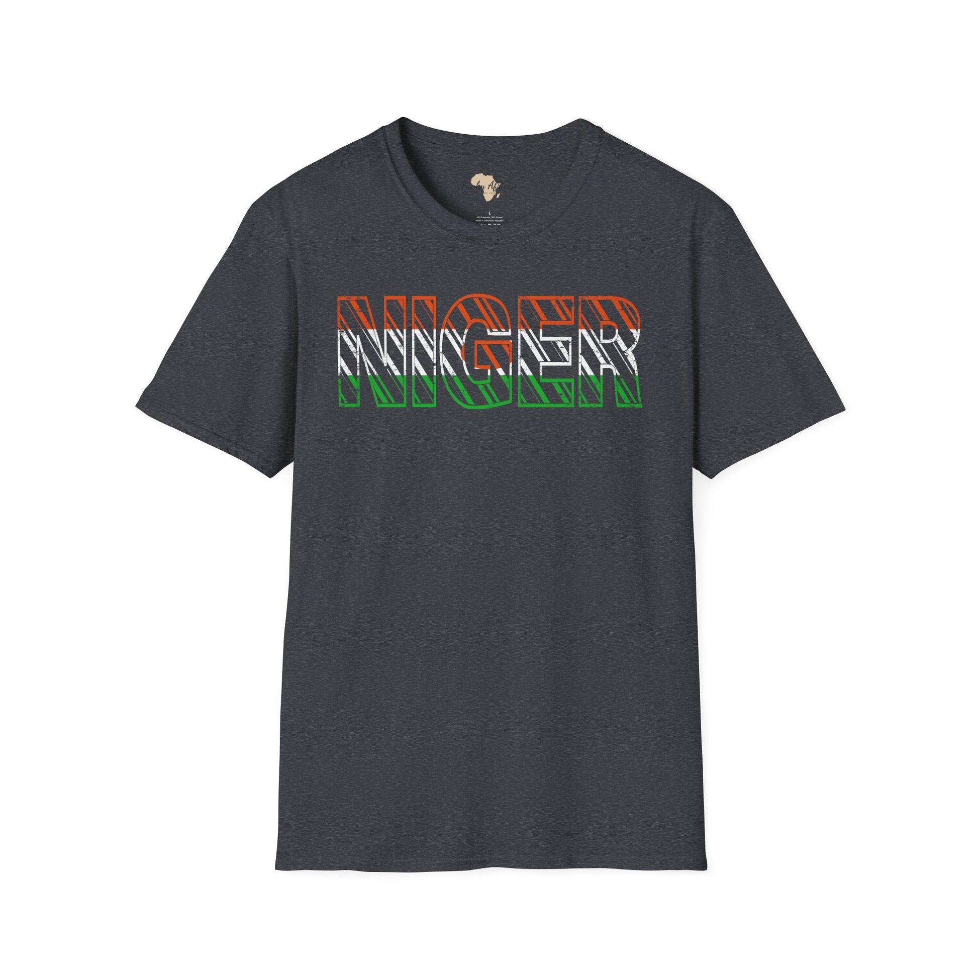 Nigerien text unisex softstyle tee Funky African