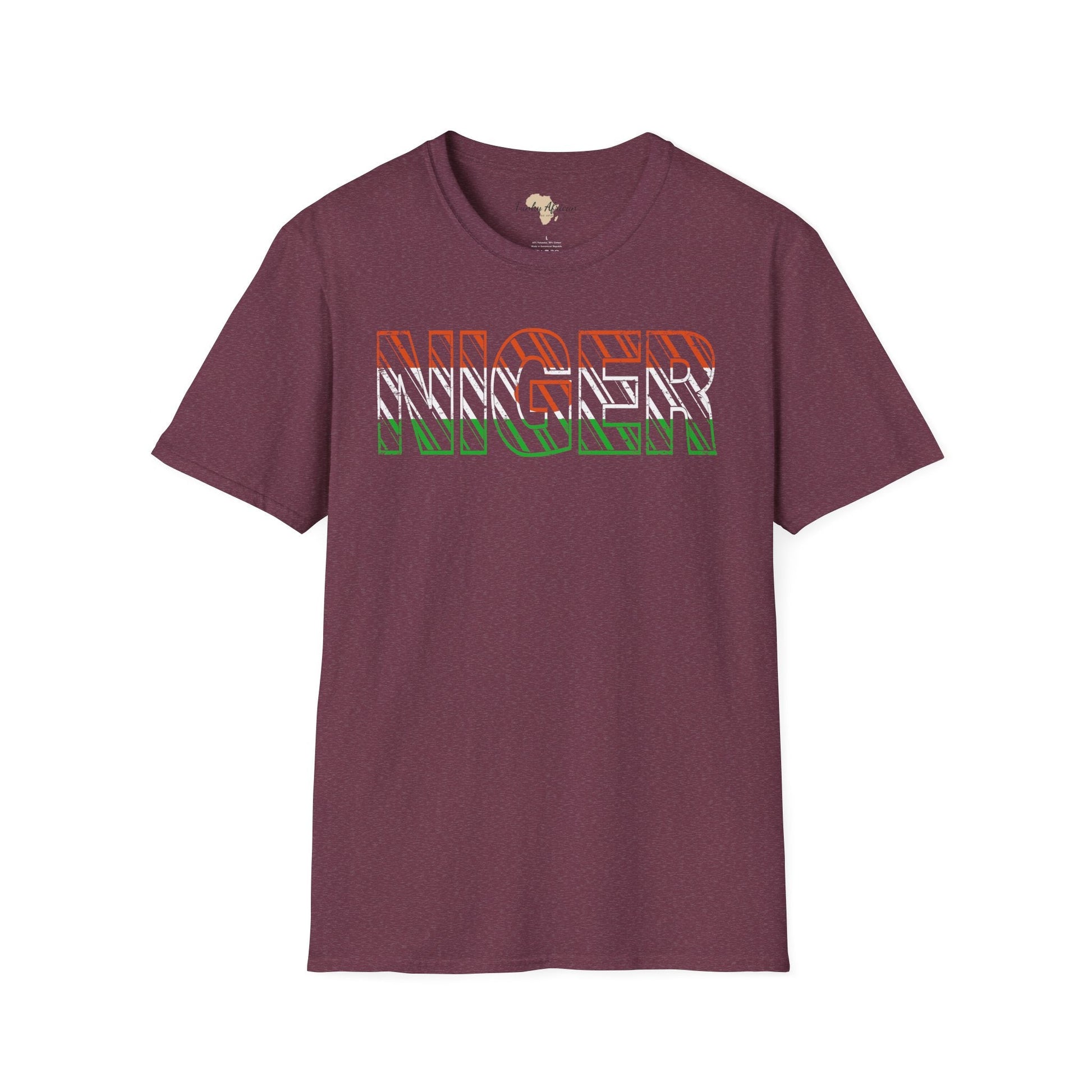 Nigerien text unisex softstyle tee Funky African