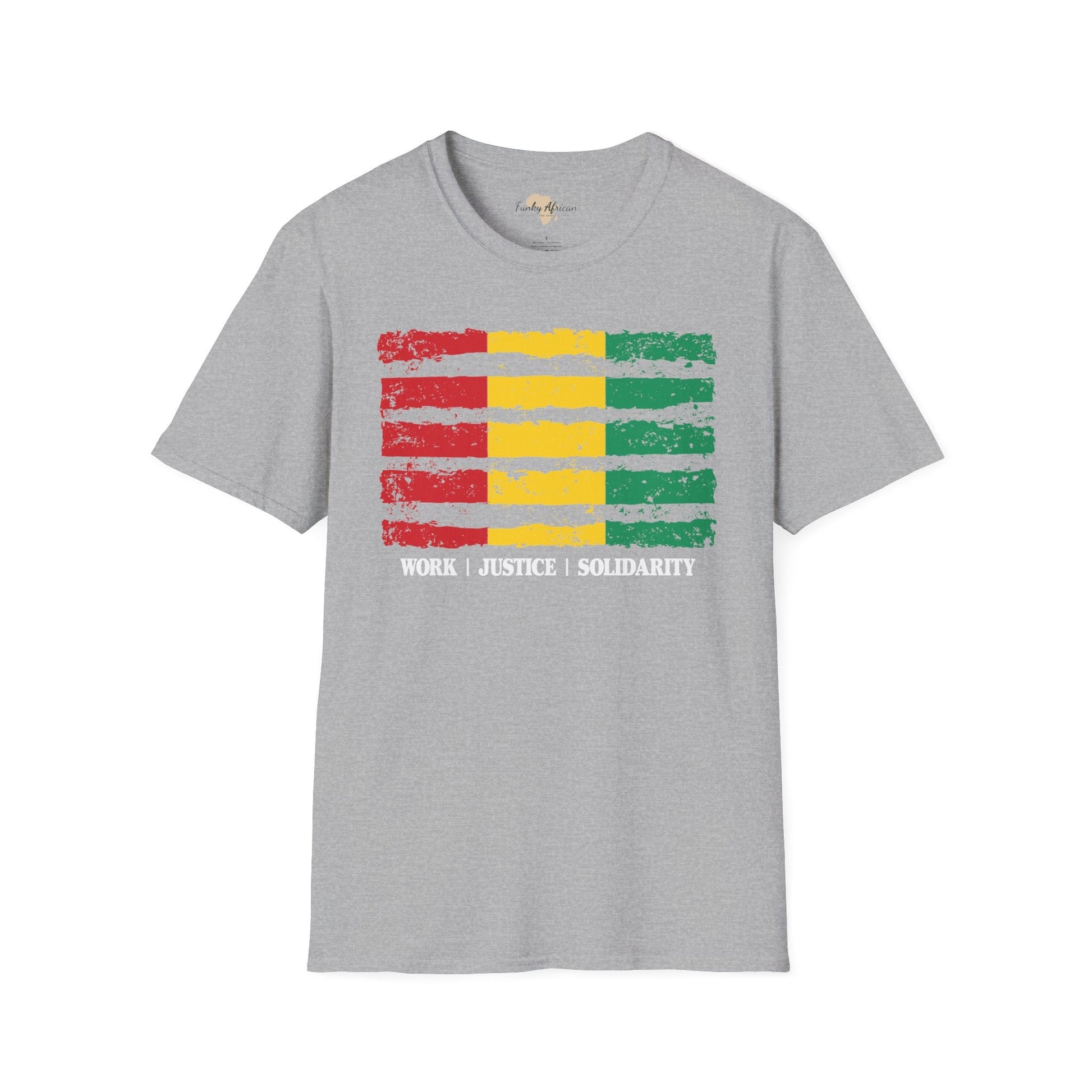 Guinean strip unisex softstyle tee Funky African