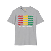 Guinean strip unisex softstyle tee Funky African