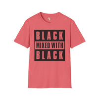 Black mixed with black unisex softstyle tee Funky African