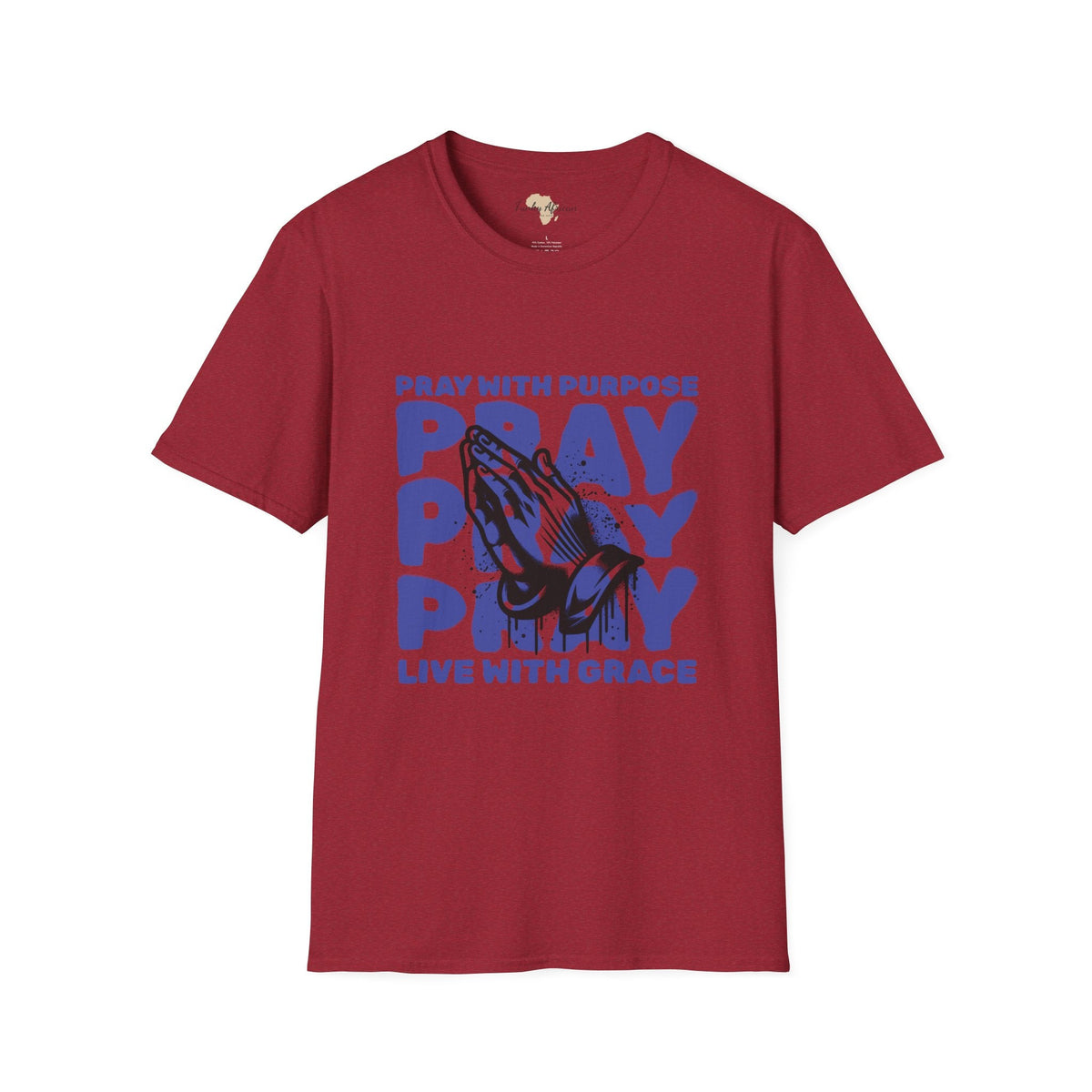 Pray with purpose unisex softstyle tee Funky African