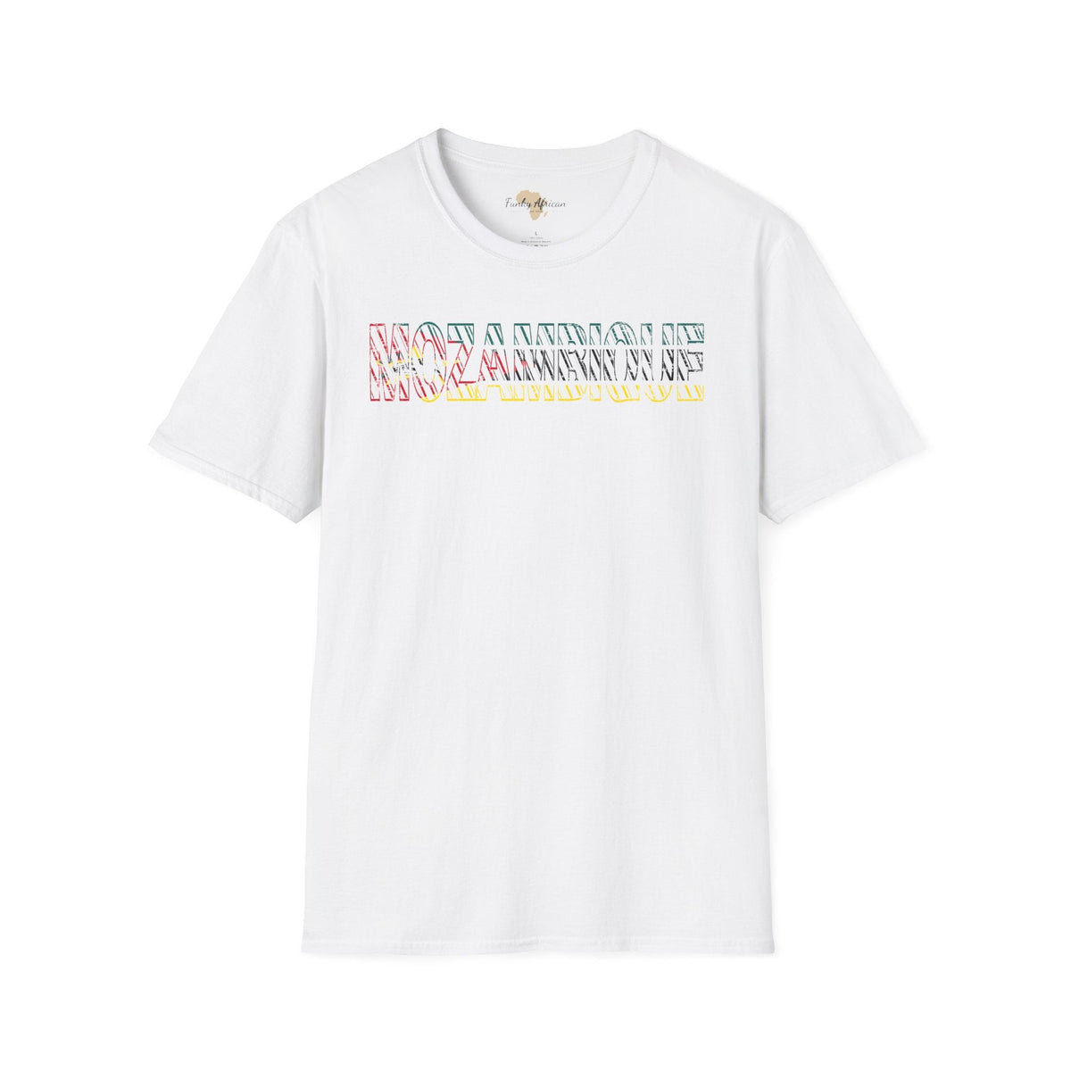 Mozambique text unisex softstyle tee Funky African