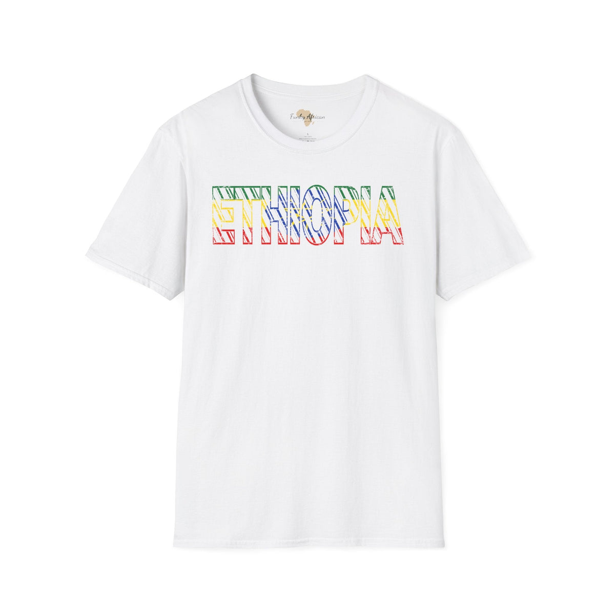 Ethiopia text unisex softstyle tee Funky African