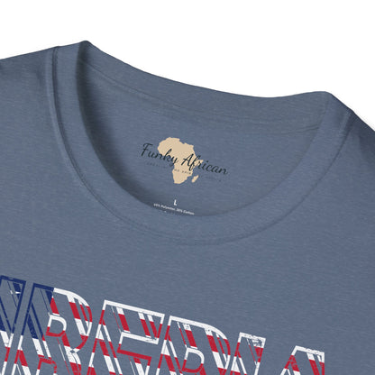 Liberia text unisex softstyle tee