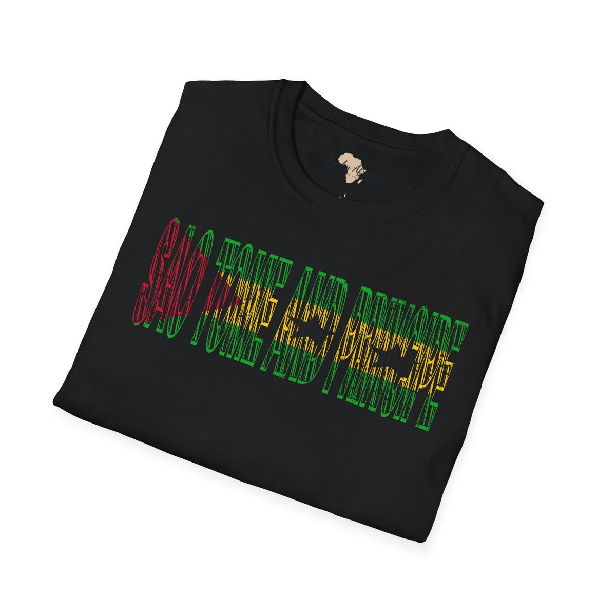 São Tomé and Príncipe text unisex softstyle tee Funky African