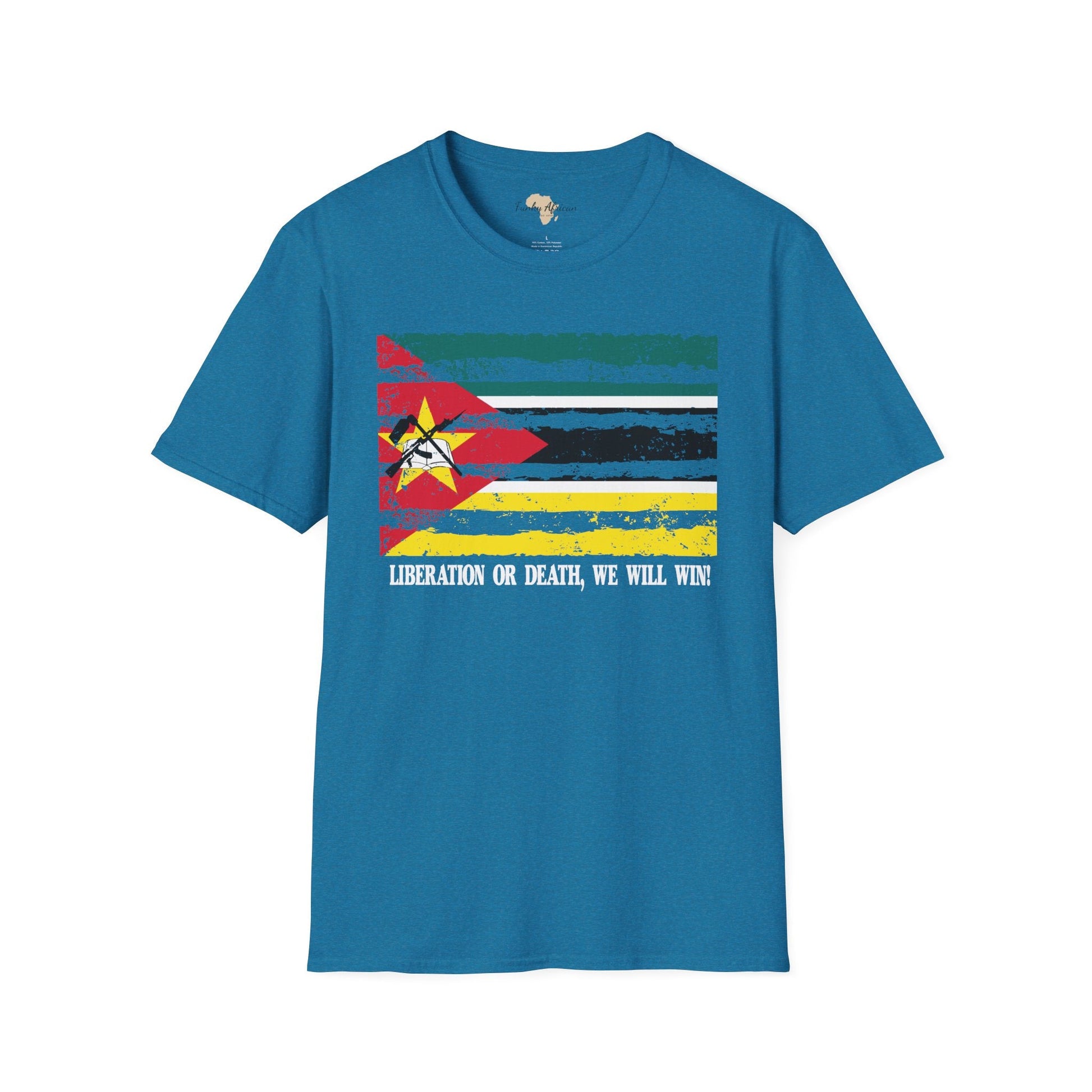 Mozambique strip unisex softstyle tee Funky African