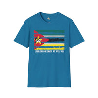 Mozambique strip unisex softstyle tee Funky African