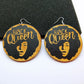 African black queen round earrings Funky African
