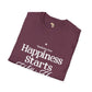 Happiness starts from within unisex softstyle tee Funky African
