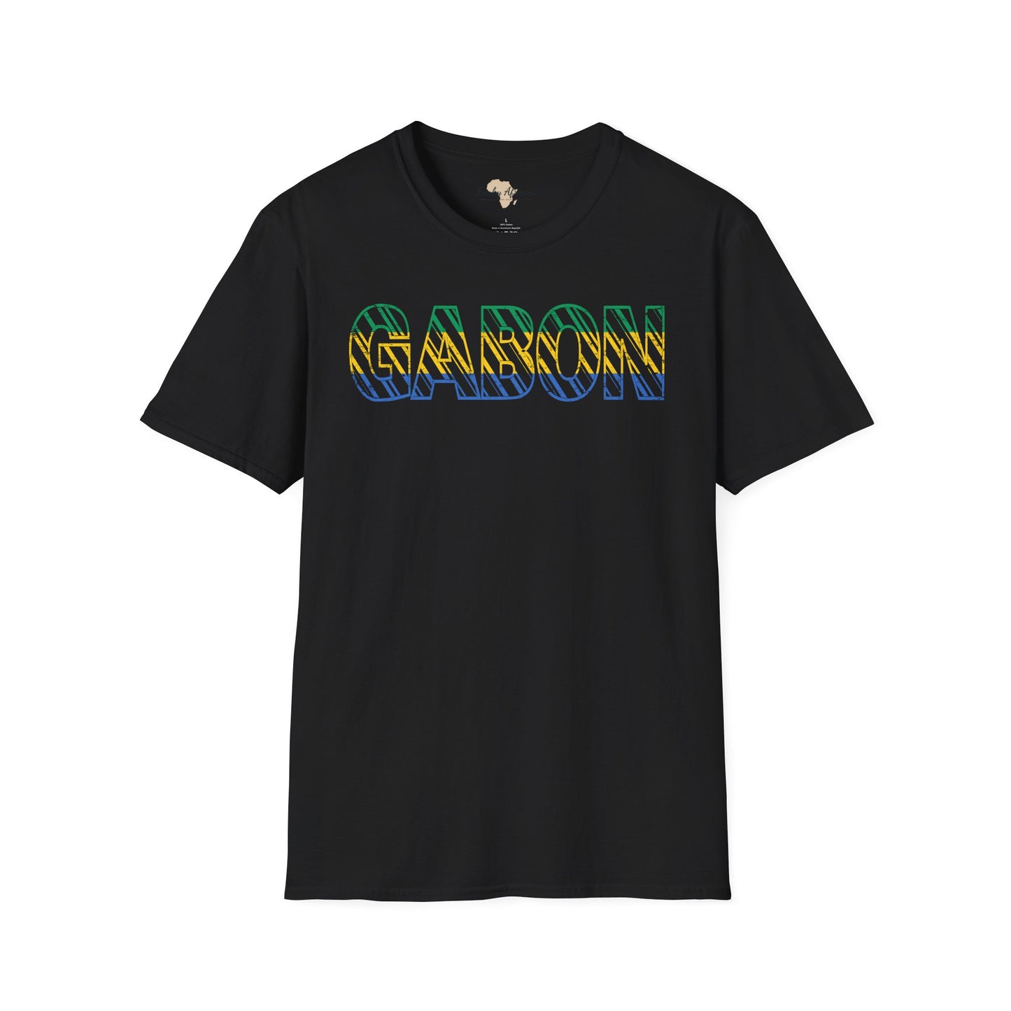 Gabon text unisex softstyle tee