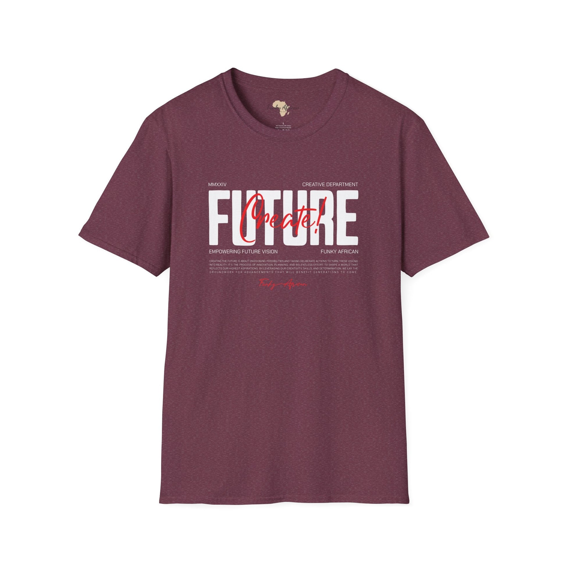Create your future unisex softstyle tee Funky African