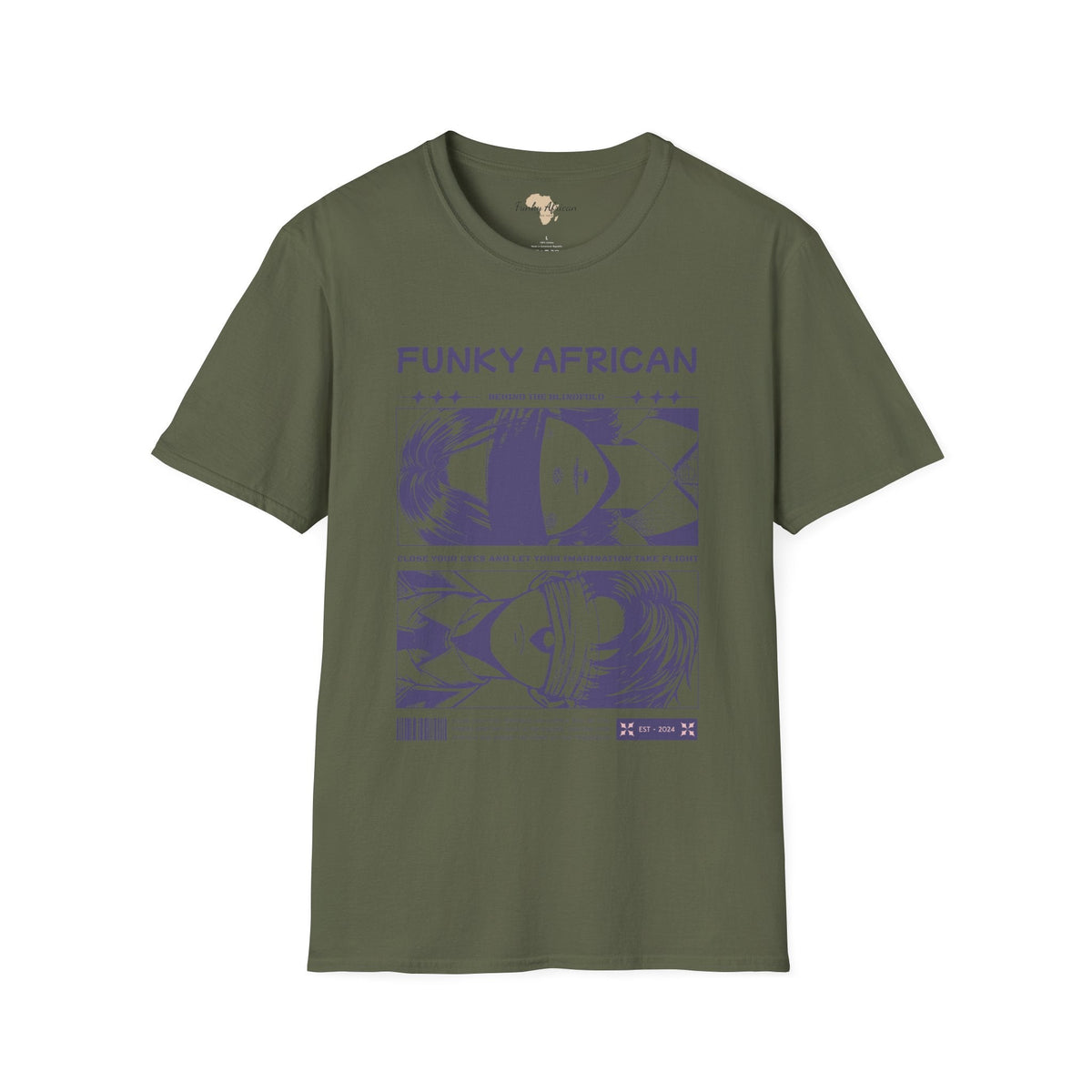 Behind the blindfold unisex softstyle tee Funky African