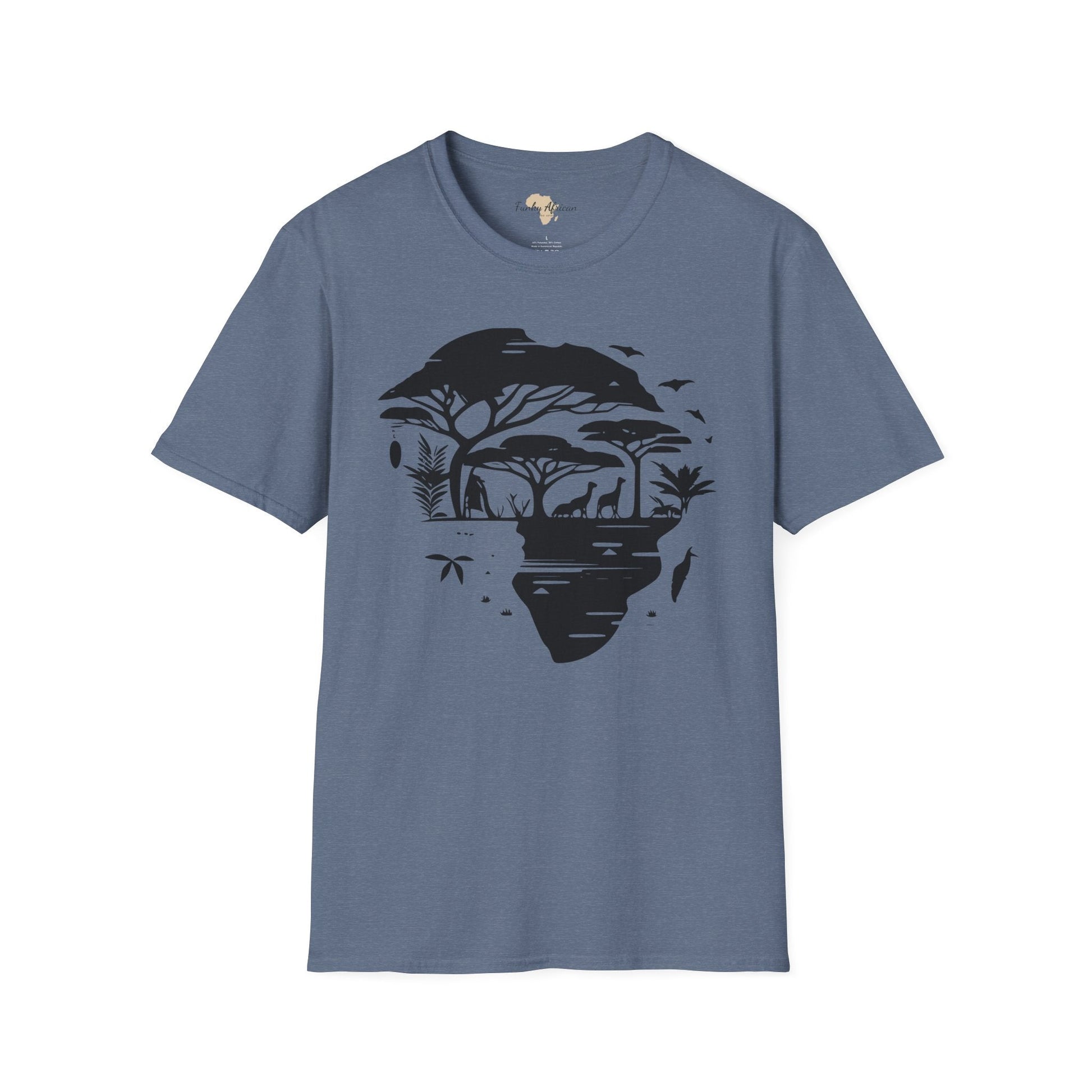 African map graffiti unisex softstyle tee Funky African