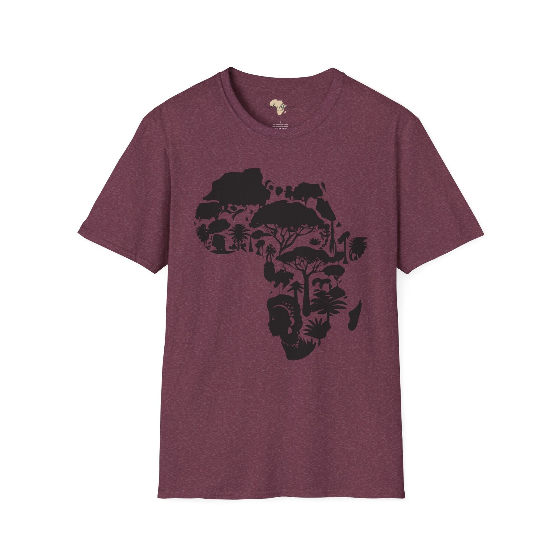 African map unisex softstyle tee Funky African