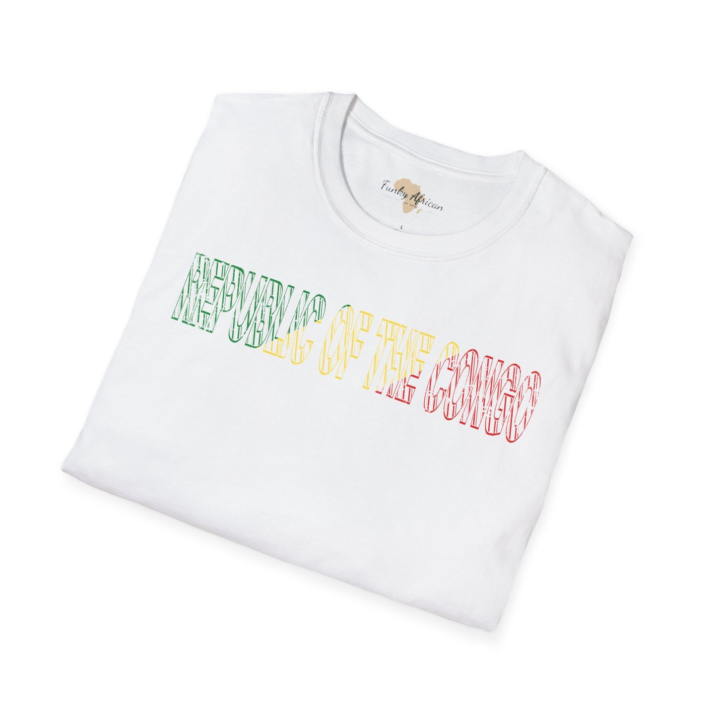 Republic of the Congo text unisex softstyle tee