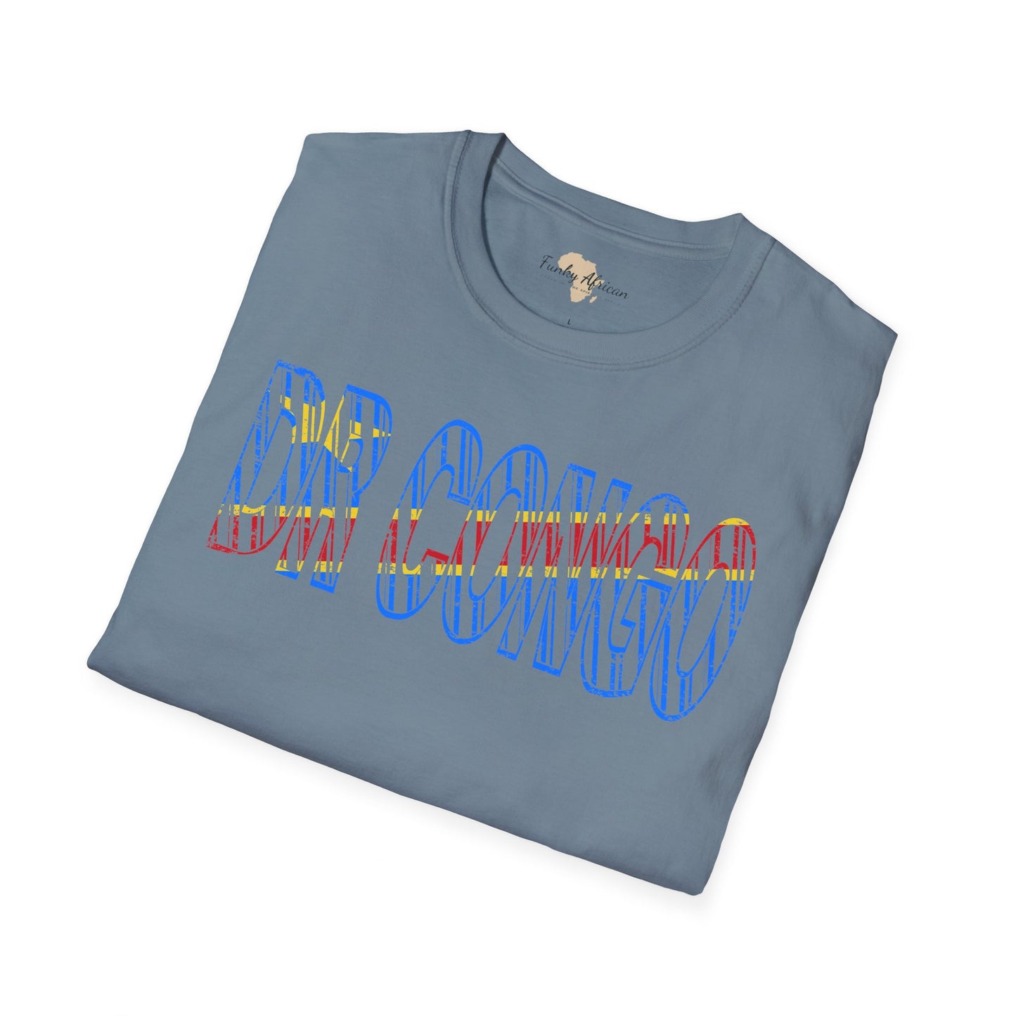 DR Congo text unisex softstyle tee