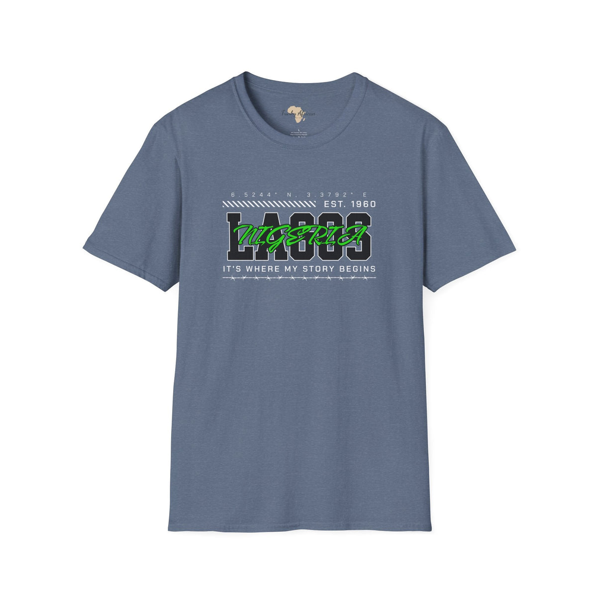 Lagos nigeria unisex softstyle tee Funky African