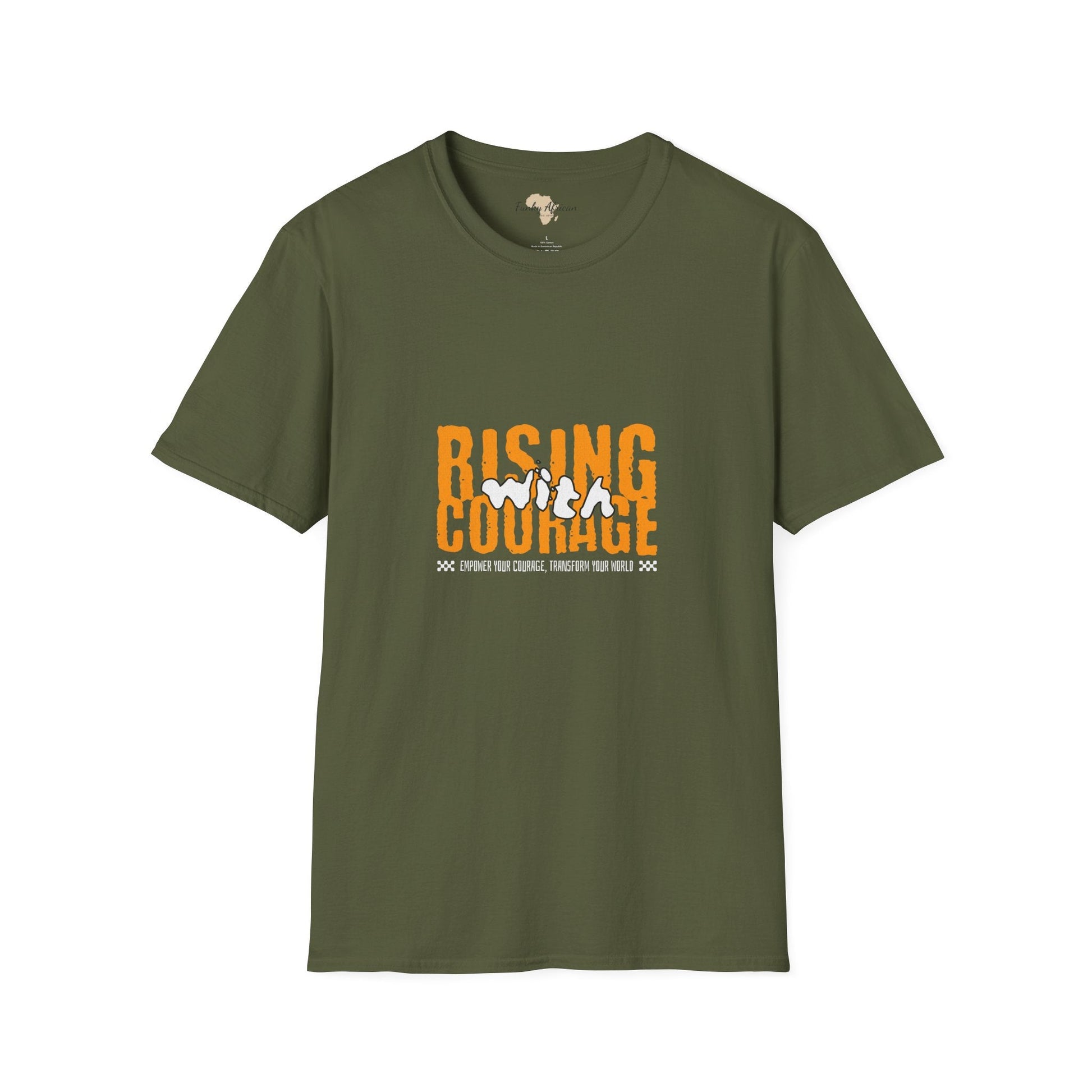 Rising with courage unisex softstyle tee Funky African
