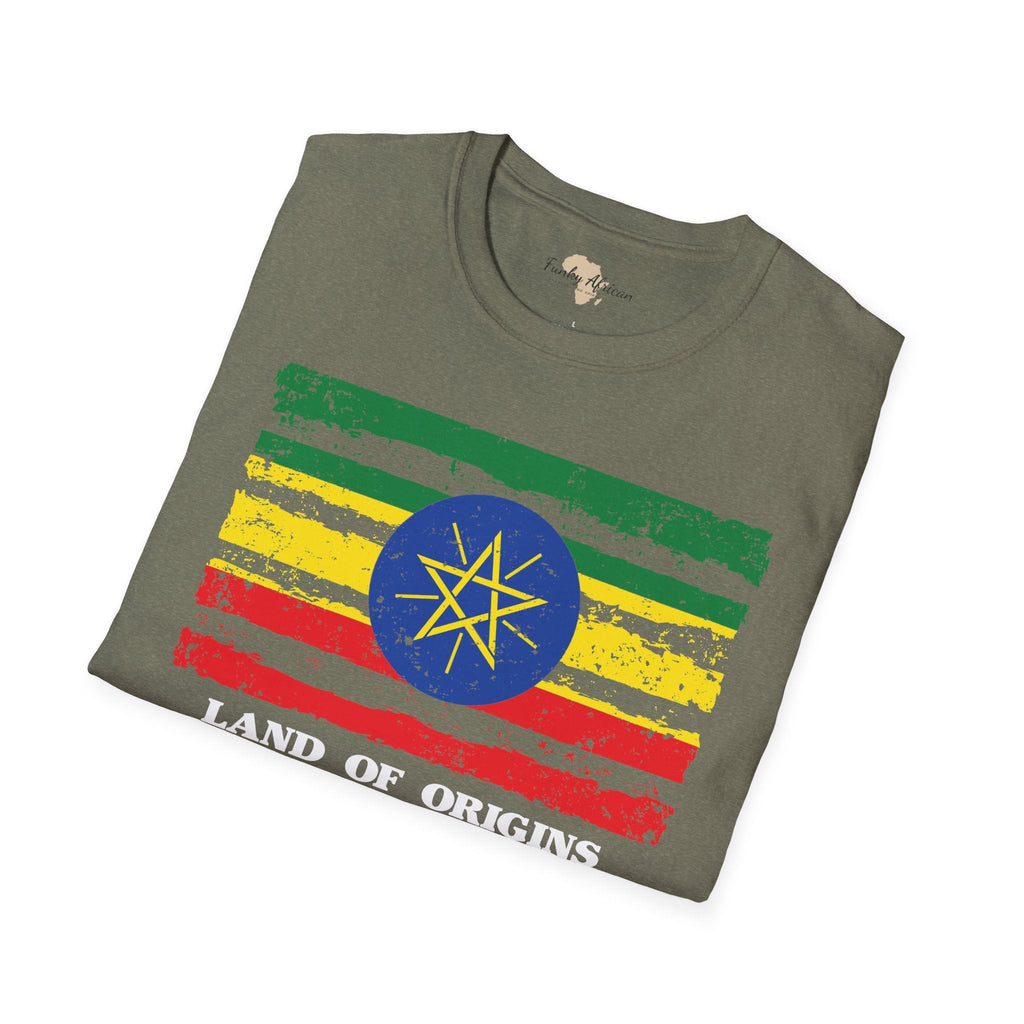 Ethiopia strip unisex softstyle tee Funky African