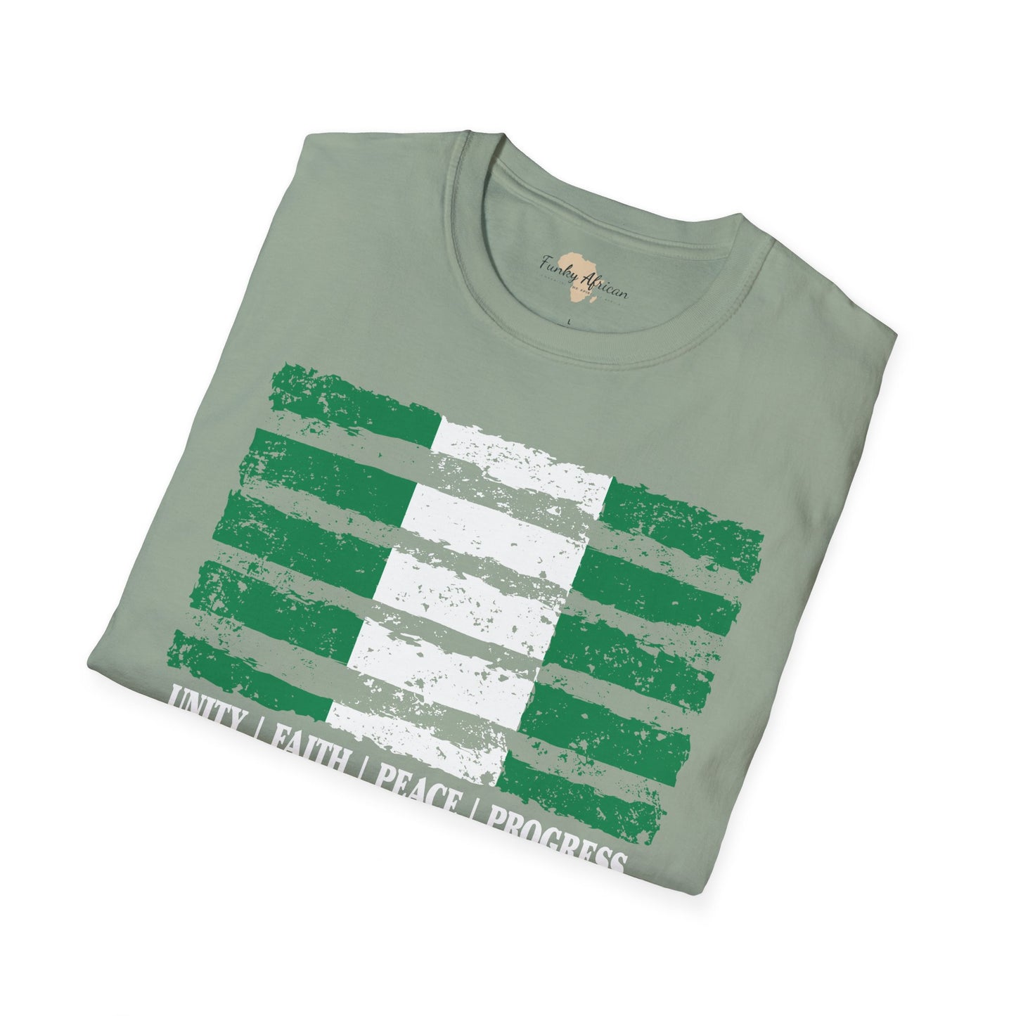 Nigeria strip unisex softstyle tee